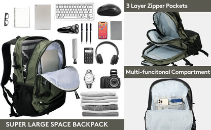 Solar Hiking Backpack 6.5W – 30L Travel Daypack for 17" Laptop