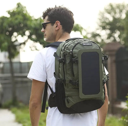Solar Hiking Backpack 6.5W – 30L Travel Daypack for 17" Laptop