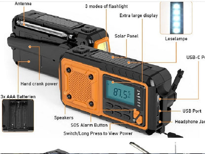 5000mAh Emergency NOAA Weather Radio